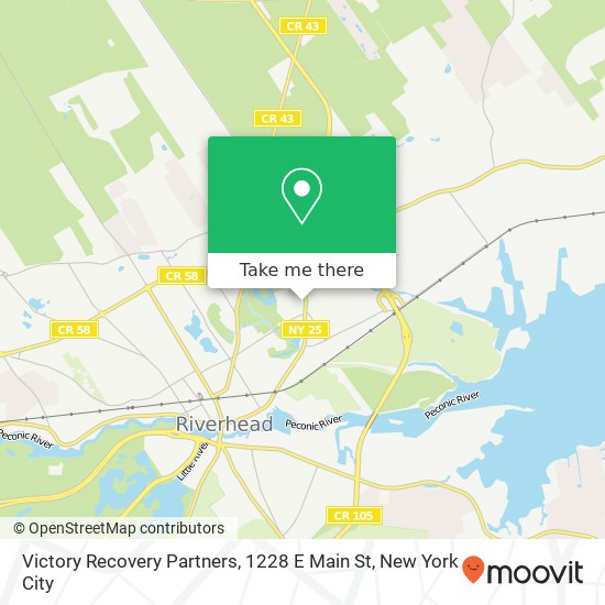 Mapa de Victory Recovery Partners, 1228 E Main St