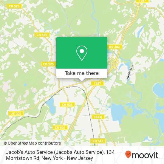 Mapa de Jacob's Auto Service (Jacobs Auto Service), 134 Morristown Rd