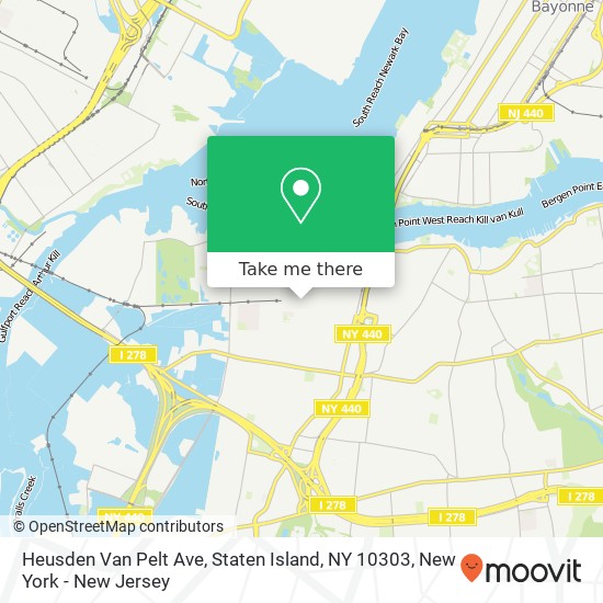 Mapa de Heusden Van Pelt Ave, Staten Island, NY 10303