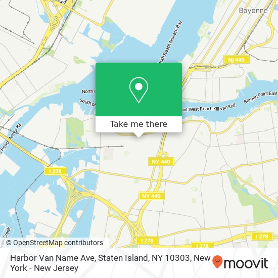 Mapa de Harbor Van Name Ave, Staten Island, NY 10303
