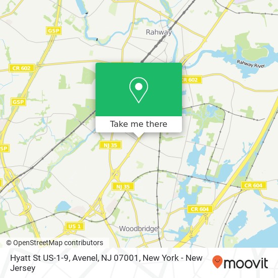 Mapa de Hyatt St US-1-9, Avenel, NJ 07001