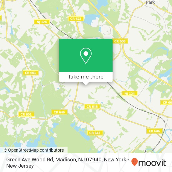 Green Ave Wood Rd, Madison, NJ 07940 map