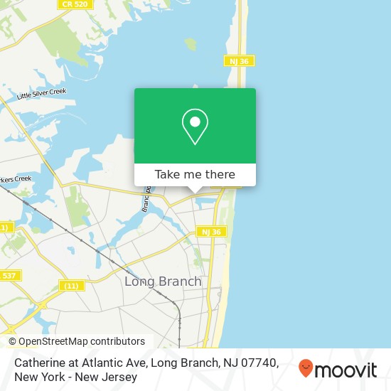 Mapa de Catherine at Atlantic Ave, Long Branch, NJ 07740