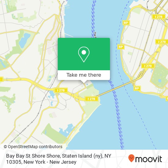 Mapa de Bay Bay St Shore Shore, Staten Island (ny), NY 10305