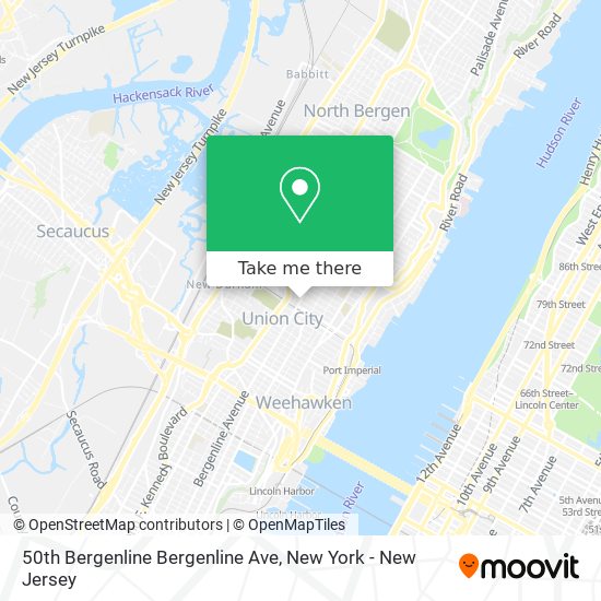Mapa de 50th Bergenline Bergenline Ave