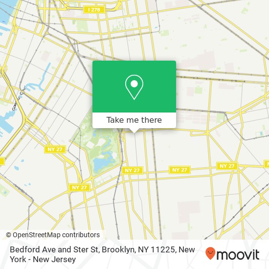 Mapa de Bedford Ave and Ster St, Brooklyn, NY 11225