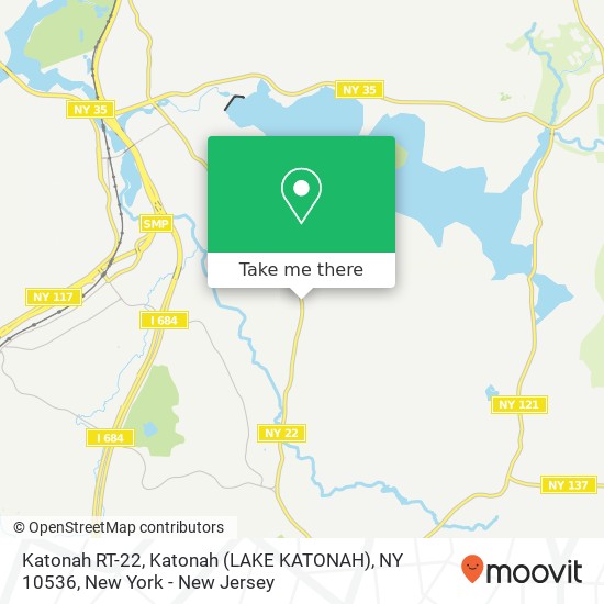 Mapa de Katonah RT-22, Katonah (LAKE KATONAH), NY 10536