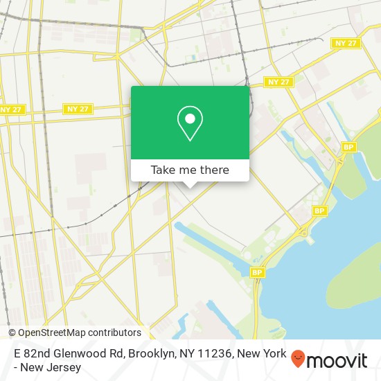Mapa de E 82nd Glenwood Rd, Brooklyn, NY 11236