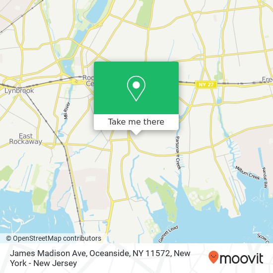 James Madison Ave, Oceanside, NY 11572 map