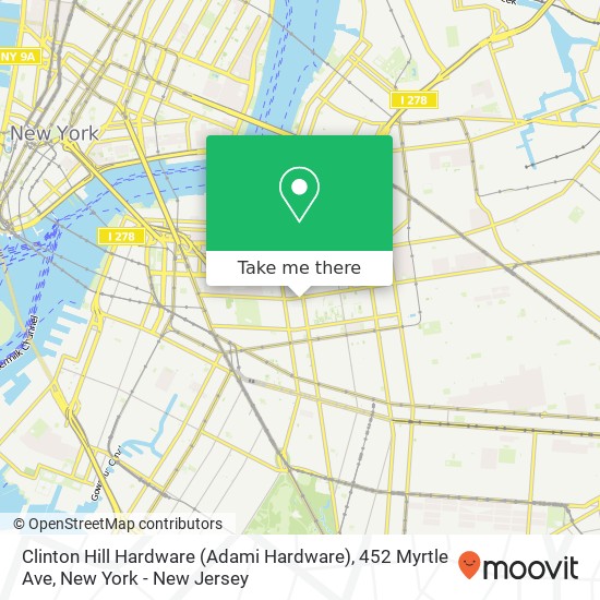 Mapa de Clinton Hill Hardware (Adami Hardware), 452 Myrtle Ave