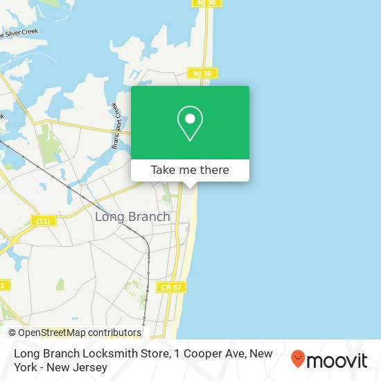Long Branch Locksmith Store, 1 Cooper Ave map