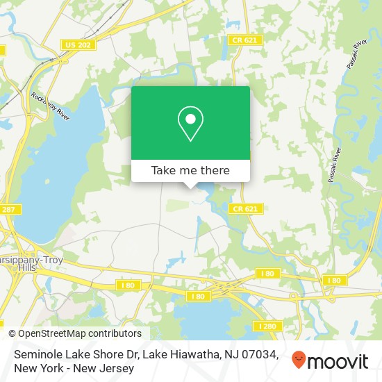 Seminole Lake Shore Dr, Lake Hiawatha, NJ 07034 map