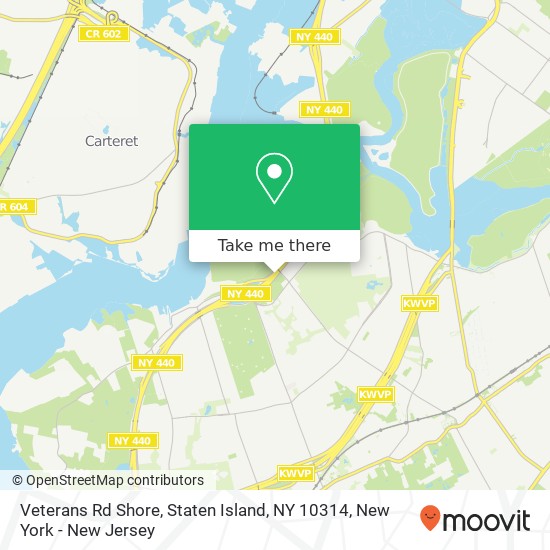 Mapa de Veterans Rd Shore, Staten Island, NY 10314