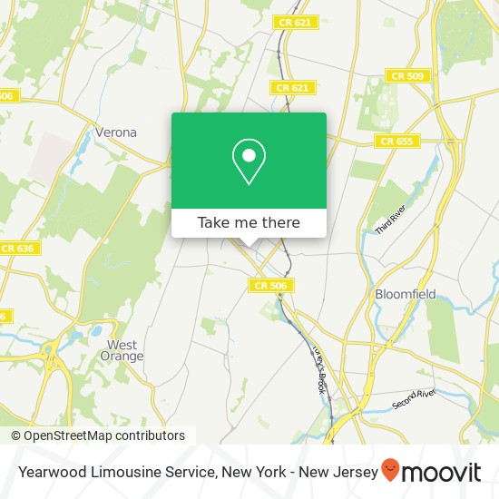 Mapa de Yearwood Limousine Service