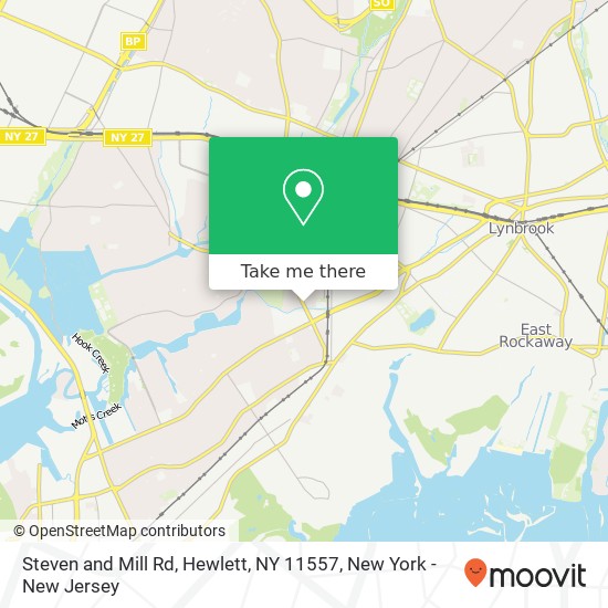 Mapa de Steven and Mill Rd, Hewlett, NY 11557