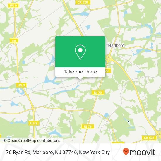 Mapa de 76 Ryan Rd, Marlboro, NJ 07746