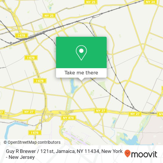 Mapa de Guy R Brewer / 121st, Jamaica, NY 11434
