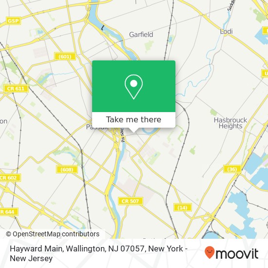 Mapa de Hayward Main, Wallington, NJ 07057