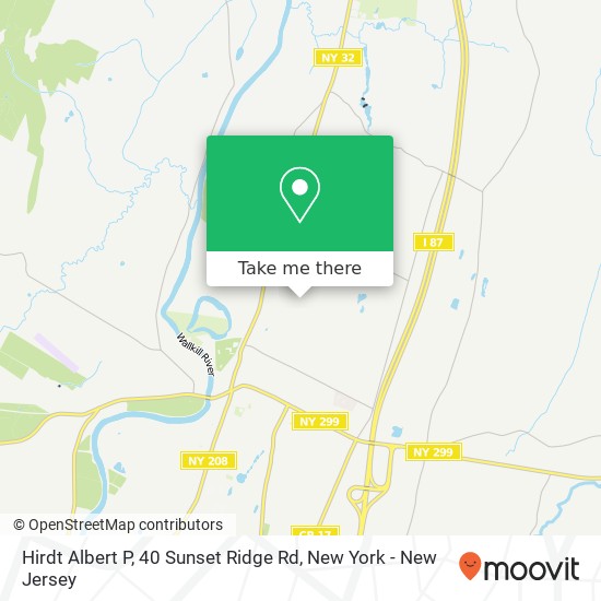 Mapa de Hirdt Albert P, 40 Sunset Ridge Rd