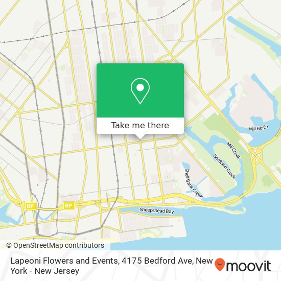 Mapa de Lapeoni Flowers and Events, 4175 Bedford Ave