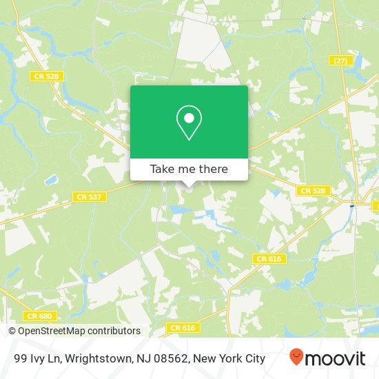 99 Ivy Ln, Wrightstown, NJ 08562 map