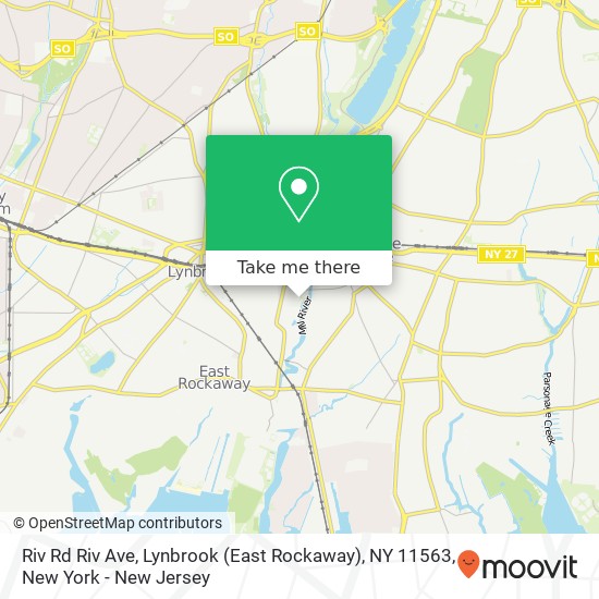 Mapa de Riv Rd Riv Ave, Lynbrook (East Rockaway), NY 11563