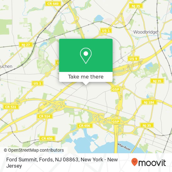 Mapa de Ford Summit, Fords, NJ 08863