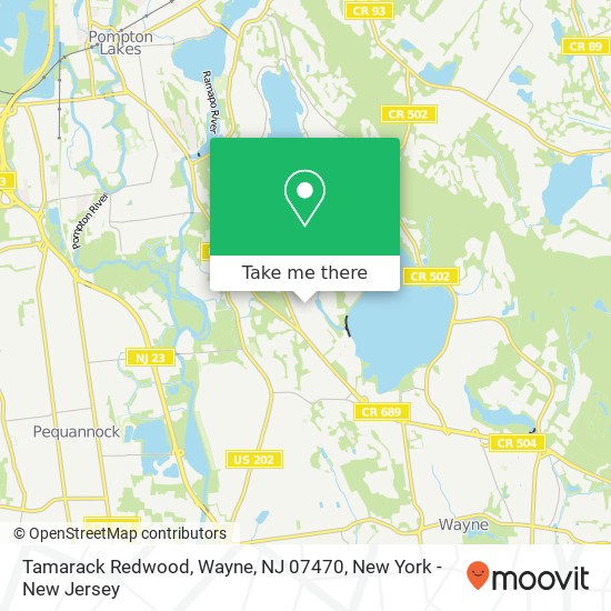 Tamarack Redwood, Wayne, NJ 07470 map