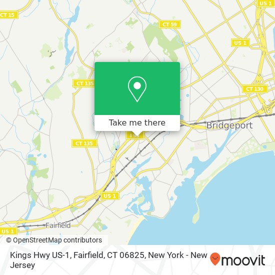 Kings Hwy US-1, Fairfield, CT 06825 map