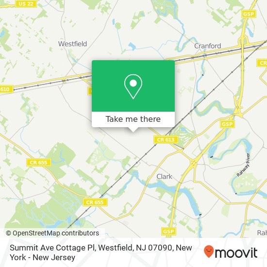 Summit Ave Cottage Pl, Westfield, NJ 07090 map