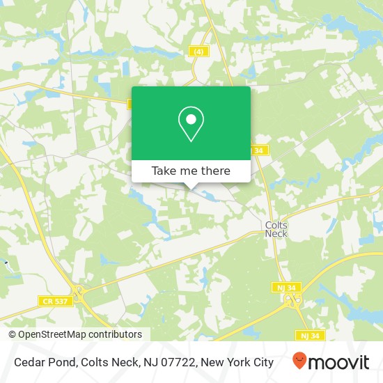 Cedar Pond, Colts Neck, NJ 07722 map