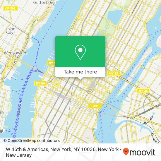Mapa de W 46th & Americas, New York, NY 10036