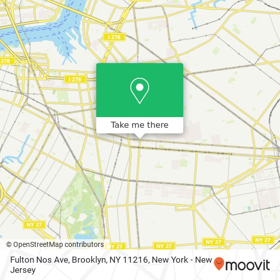 Mapa de Fulton Nos Ave, Brooklyn, NY 11216