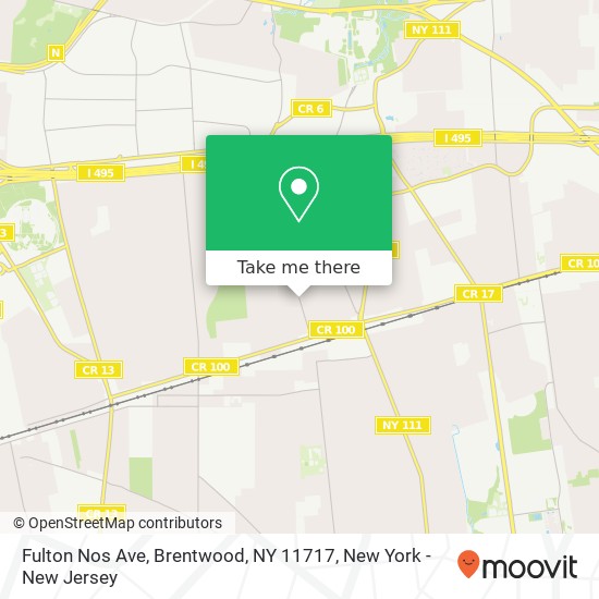 Mapa de Fulton Nos Ave, Brentwood, NY 11717