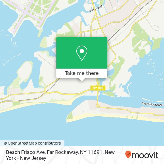 Mapa de Beach Frisco Ave, Far Rockaway, NY 11691