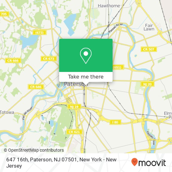 647 16th, Paterson, NJ 07501 map