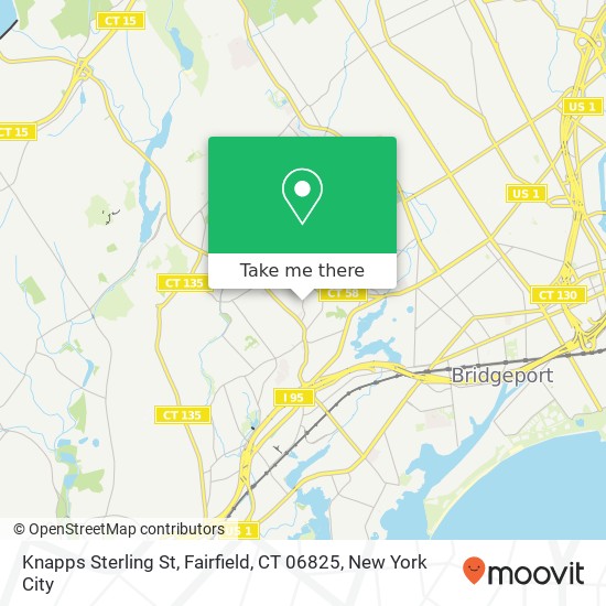Mapa de Knapps Sterling St, Fairfield, CT 06825