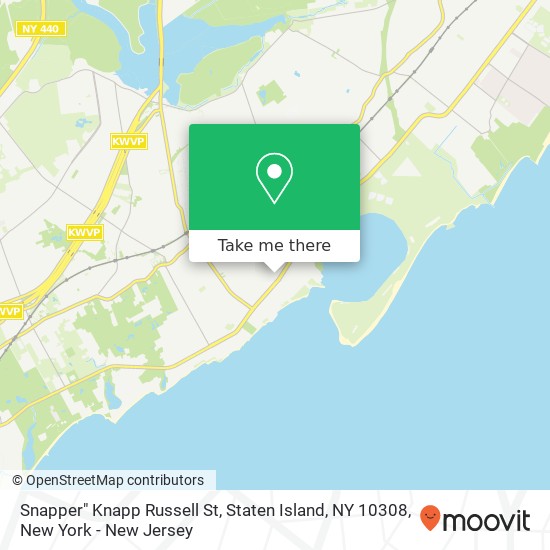 Mapa de Snapper" Knapp Russell St, Staten Island, NY 10308