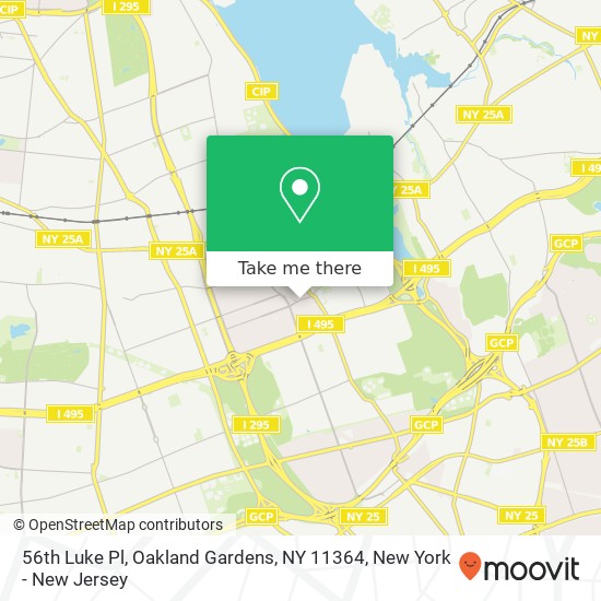56th Luke Pl, Oakland Gardens, NY 11364 map