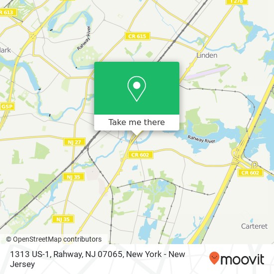 Mapa de 1313 US-1, Rahway, NJ 07065