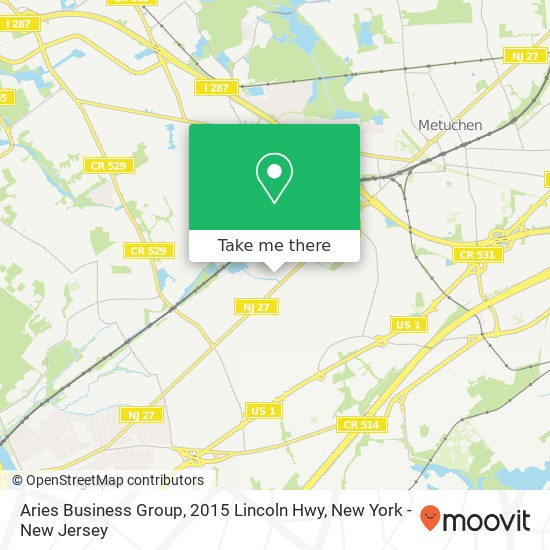 Mapa de Aries Business Group, 2015 Lincoln Hwy