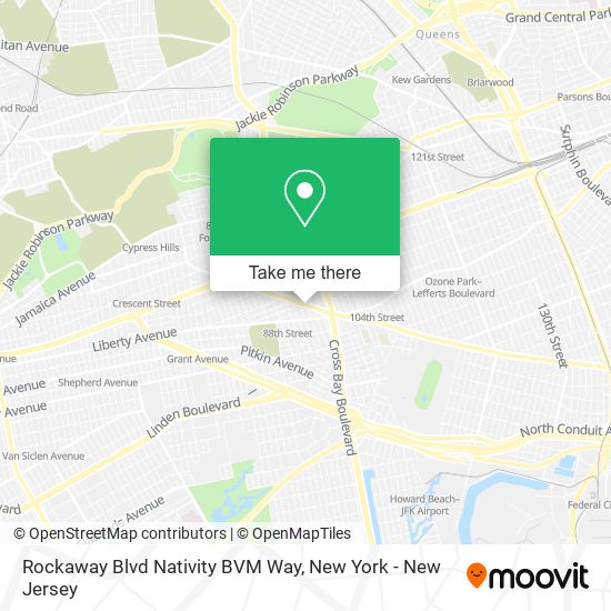 Rockaway Blvd Nativity BVM Way map