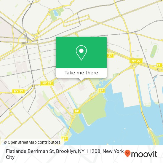 Mapa de Flatlands Berriman St, Brooklyn, NY 11208