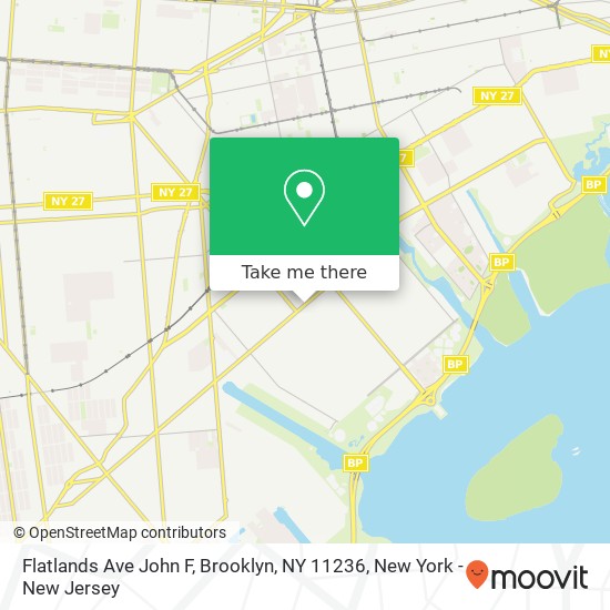 Mapa de Flatlands Ave John F, Brooklyn, NY 11236