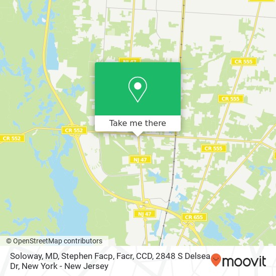 Mapa de Soloway, MD, Stephen Facp, Facr, CCD, 2848 S Delsea Dr