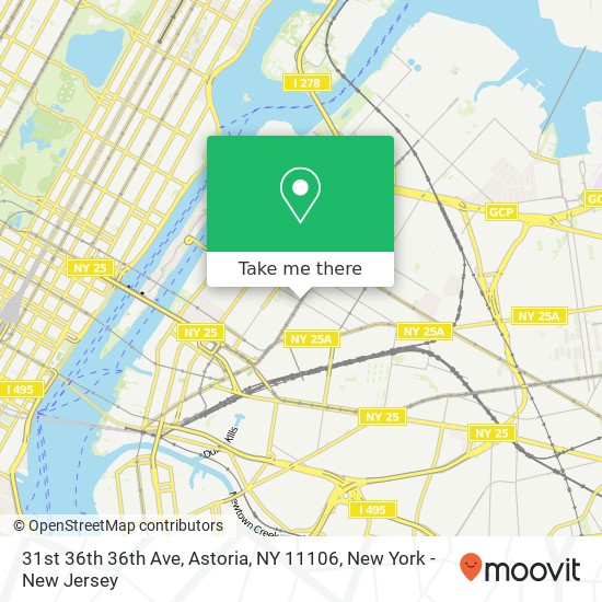 31st 36th 36th Ave, Astoria, NY 11106 map