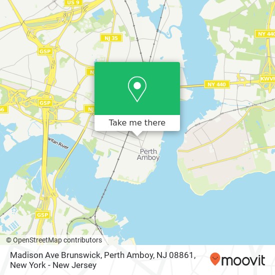 Madison Ave Brunswick, Perth Amboy, NJ 08861 map