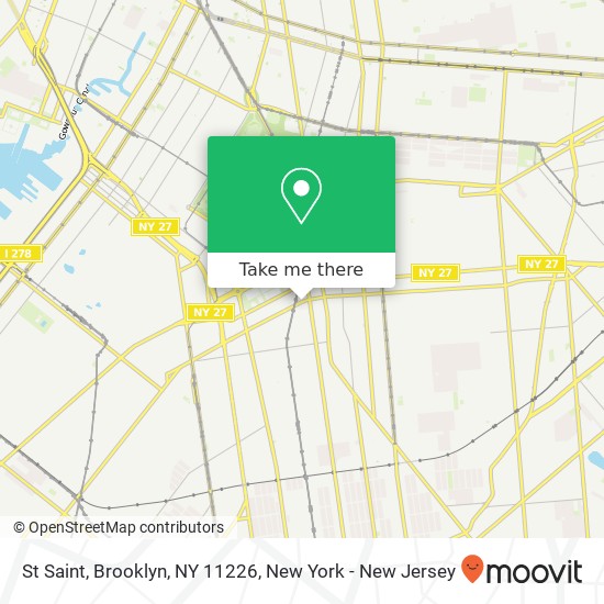 Mapa de St Saint, Brooklyn, NY 11226