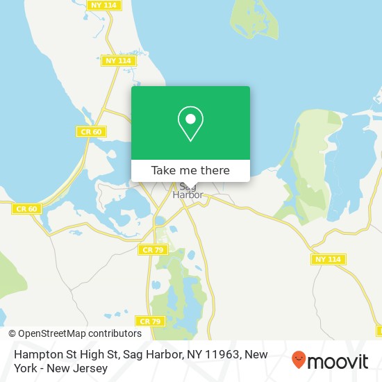 Mapa de Hampton St High St, Sag Harbor, NY 11963