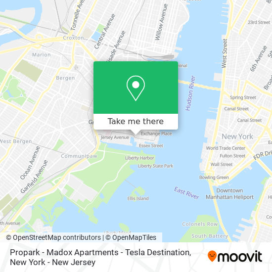 Propark - Madox Apartments - Tesla Destination map